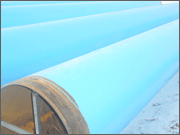 Blue Epoxy Resin Outside coating Spiral Steel Pipe